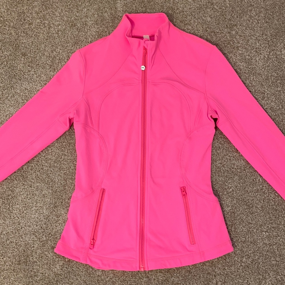 Lululemon hot pink zip up- never worn!